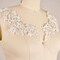 1 Pair Ivory Beaded Lace Appliques Bridal Dress Embellishments with Sequins & Pearls for Wedding Gowns